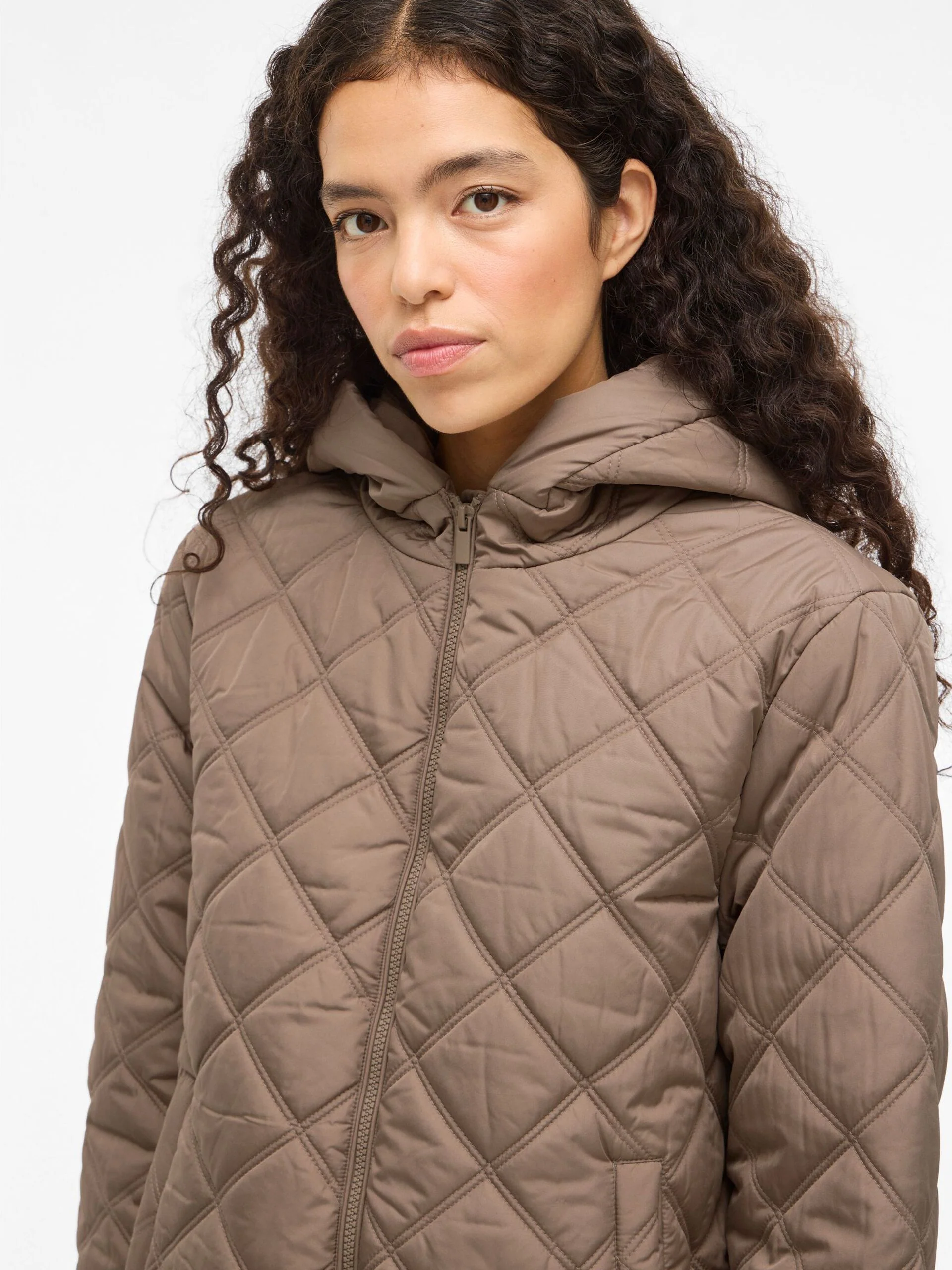 Vila naisten takki, VIQUILA LS HOOD JACKET SHORT JACKET Fossil - Image 5