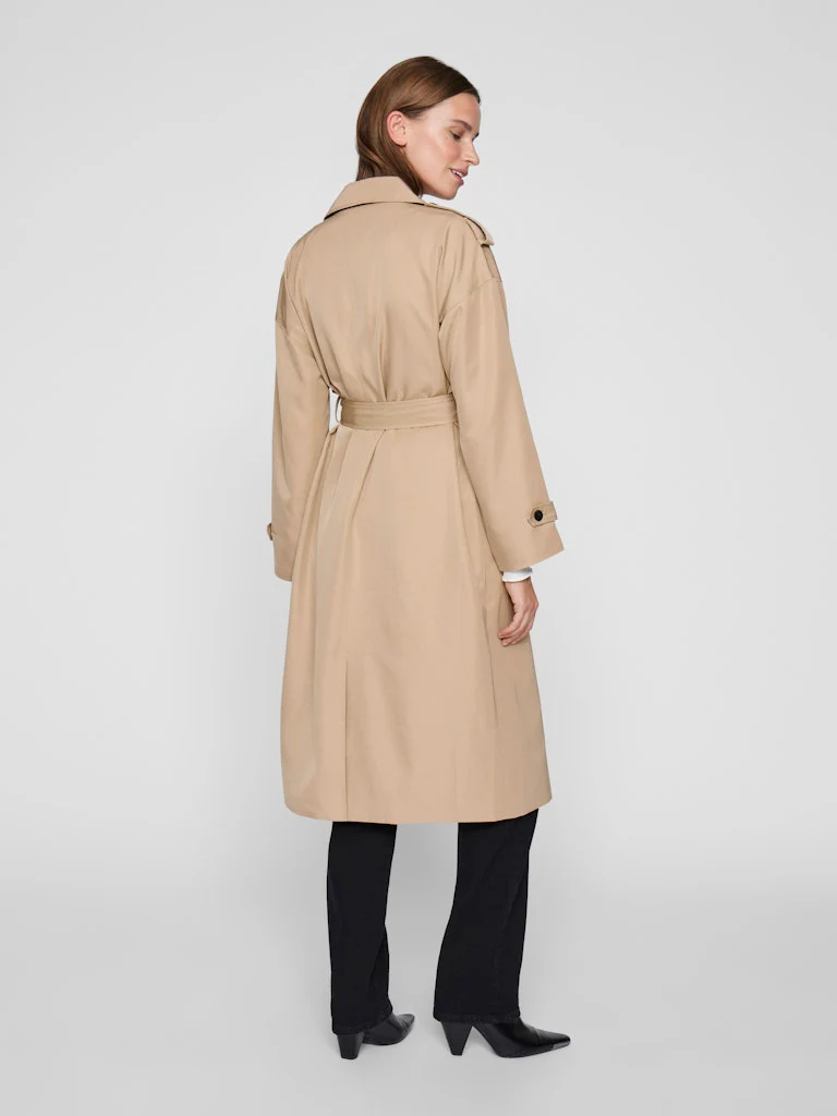 Vila naisten trenssi, VIADDISON L/S LONG TRENCHCOAT Savannah Tan - Image 2