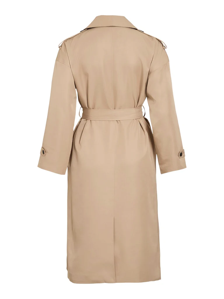 Vila naisten trenssi, VIADDISON L/S LONG TRENCHCOAT Savannah Tan - Image 6