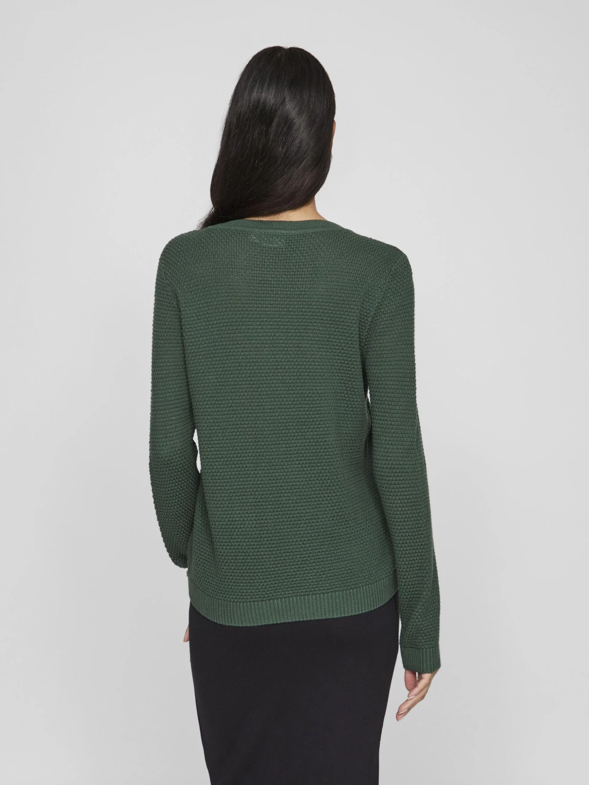 Vila neule, VIDALO O-NECK L/S KNIT TOP Armeijanvihreä - Image 2