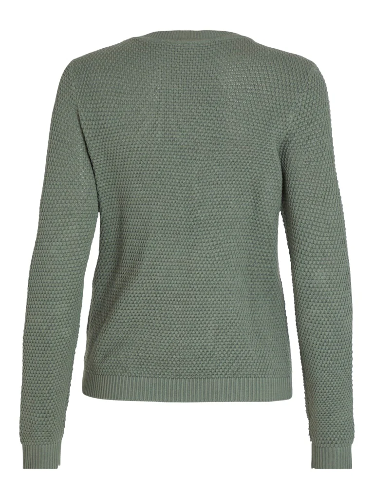 Vila neule, VIDALO O-NECK L/S KNIT TOP Laurel Wreath - Image 4