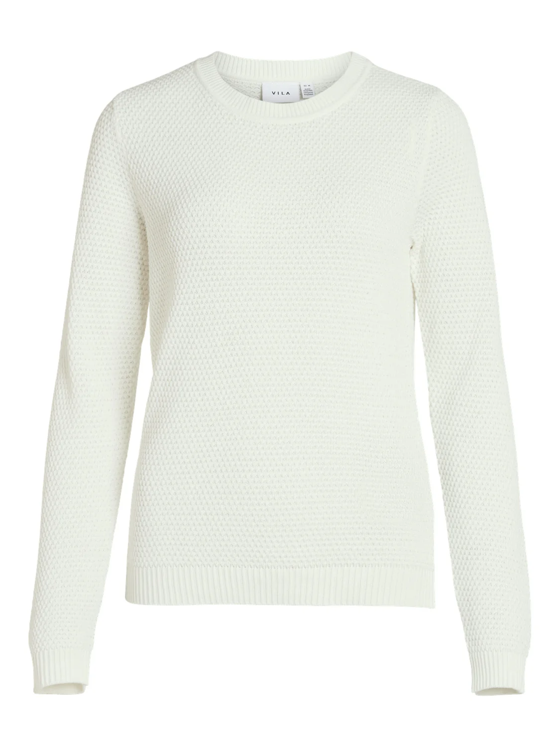 Vila neule, VIDALO O-NECK L/S KNIT TOP Luonnonvalkoinen - Image 6