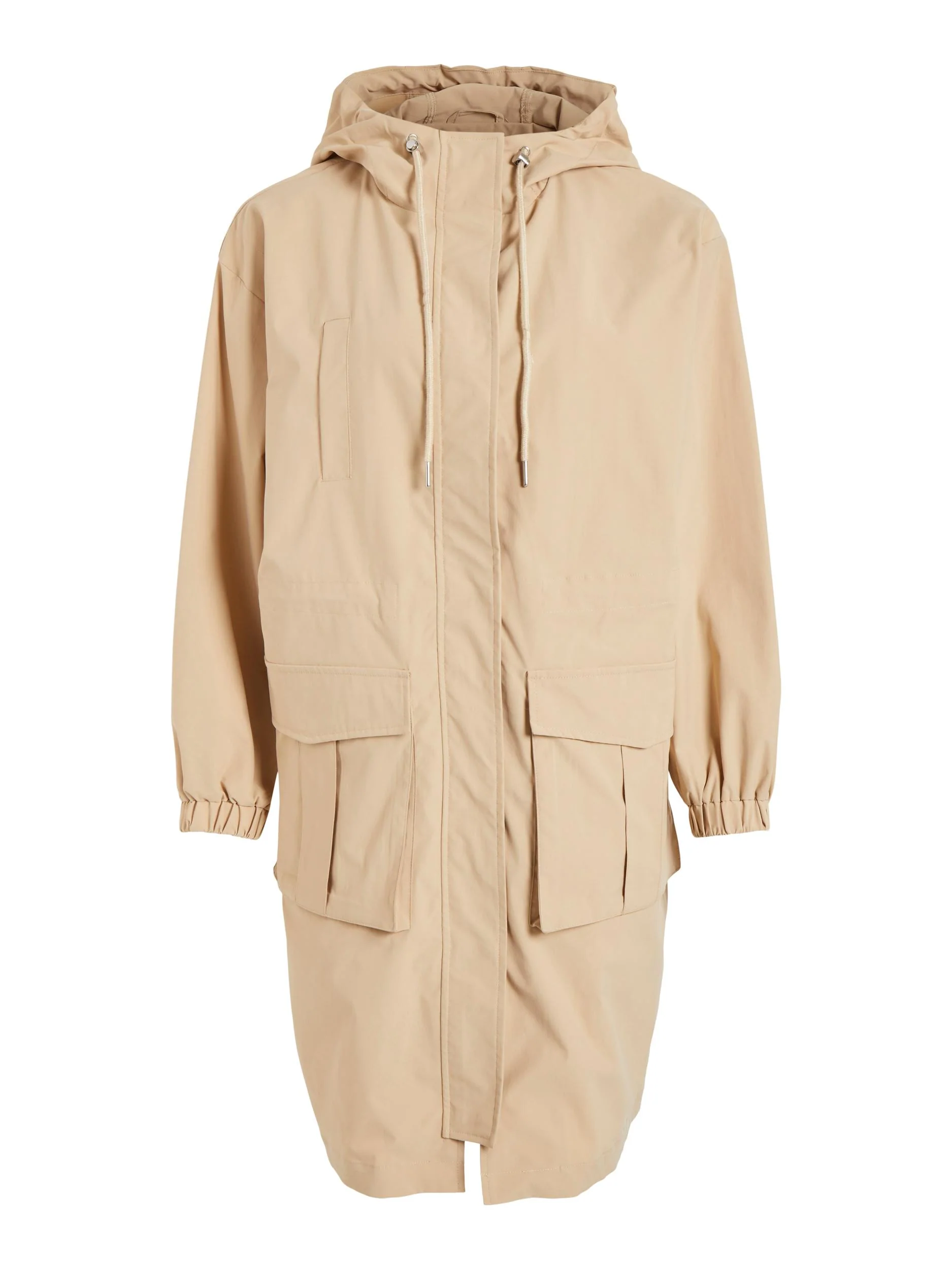 Vila pitkä parkatakki, VISILIANA LONG PARKA JACKET Vaalea Beige - Image 2