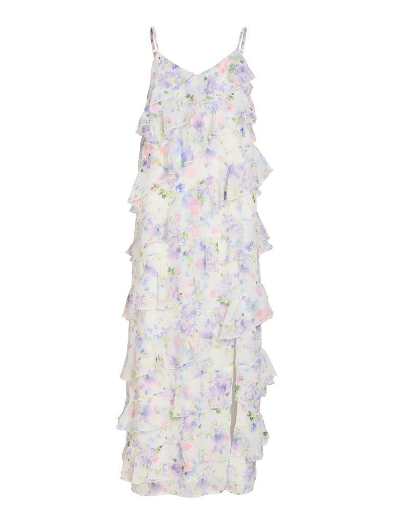 Vila mekko Viluna Strap Ankle Dress, Cloud Dancer Blue - Image 3