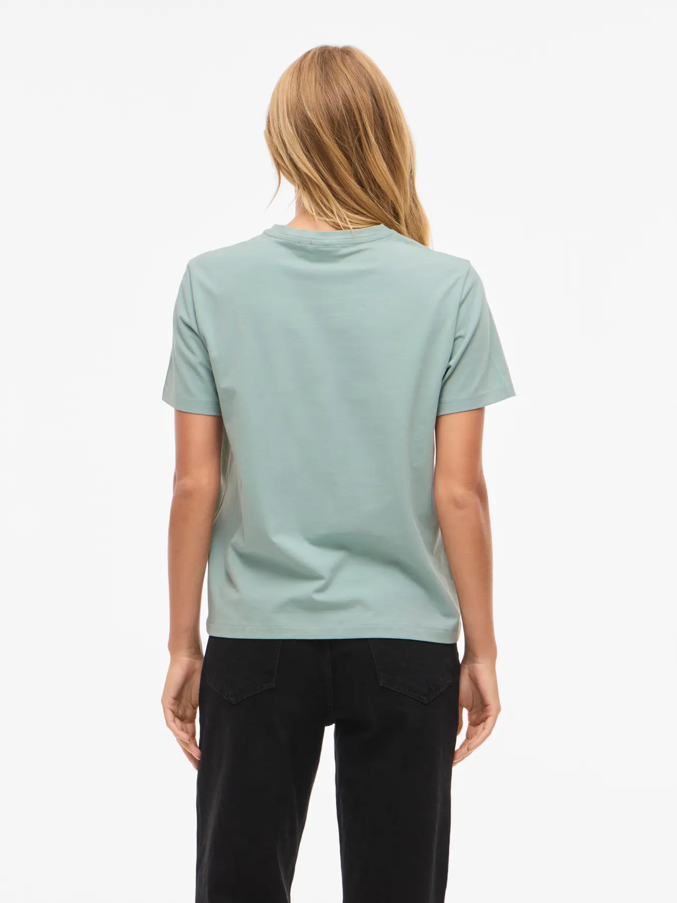 Vila naisten t-paita Vinora S/S T-Shirt, Blue Surf - Image 2