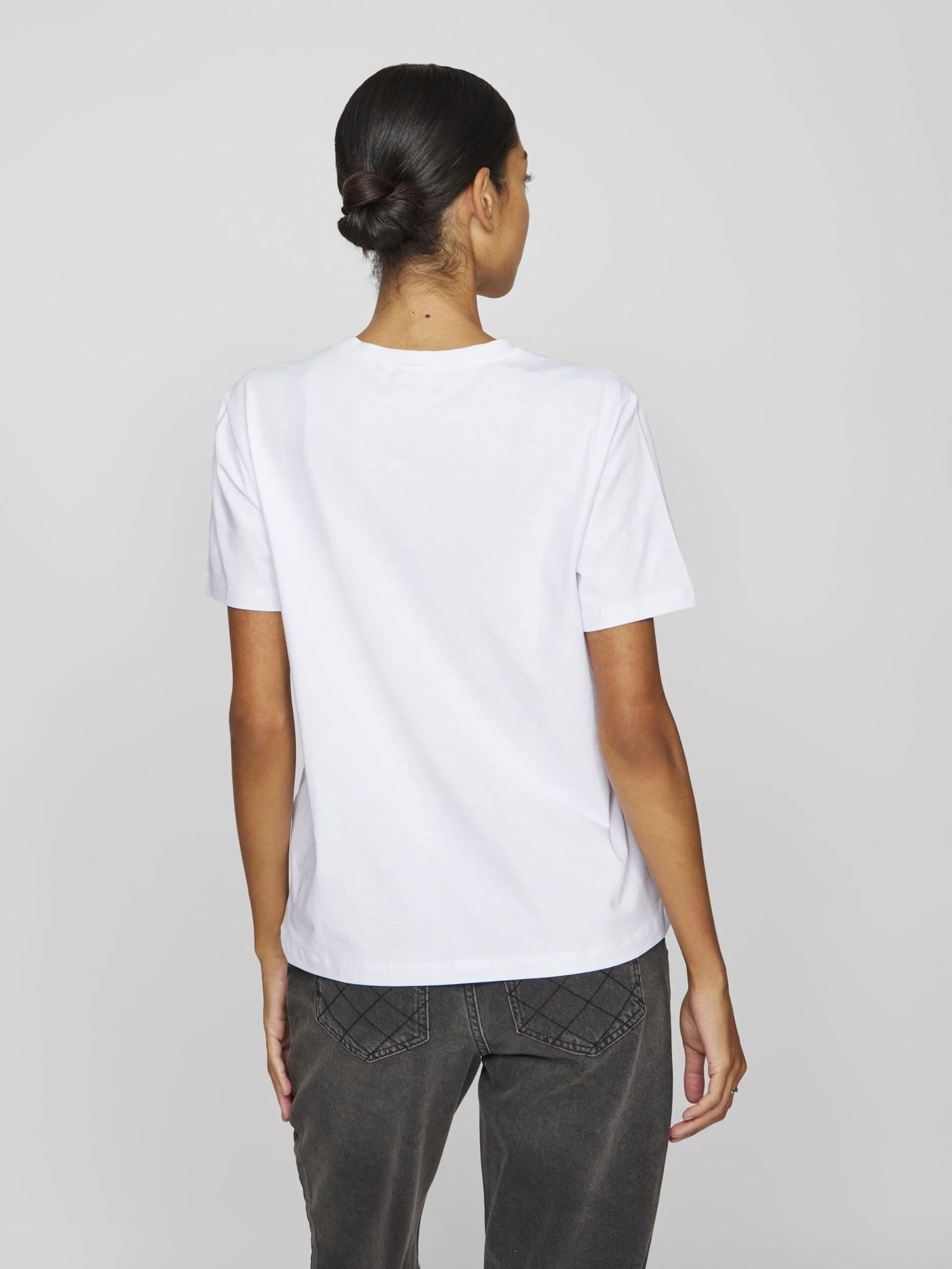 Vila naisten t-paita Vinora S/S T-Shirt, valkoinen - Image 2