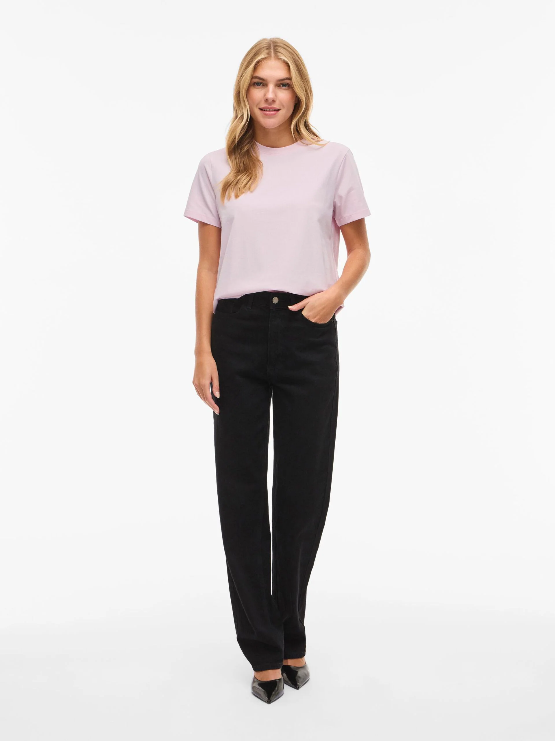 Vila naisten t-paita Vinora S/S T-Shirt, Cherry Blossom - Image 6