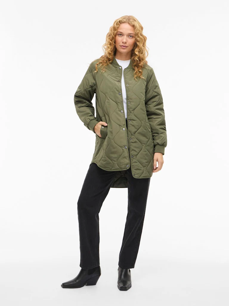Vila naisten tikkitakki VITATE L/S QUILT JACKET - NOOS, Olivine - Image 6