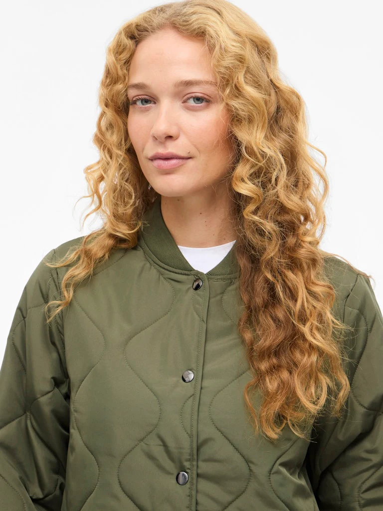 Vila naisten tikkitakki VITATE L/S QUILT JACKET - NOOS, Olivine - Image 7