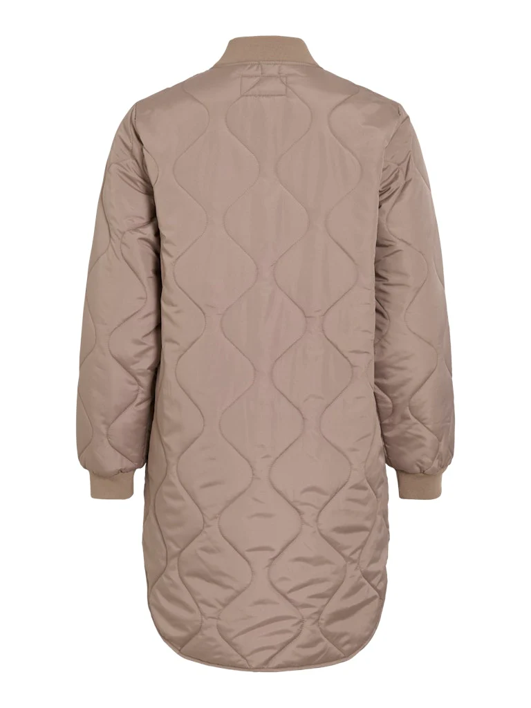 Vila naisten tikkitakki VITATE L/S QUILT JACKET - NOOS, Taupe Gray - Image 3