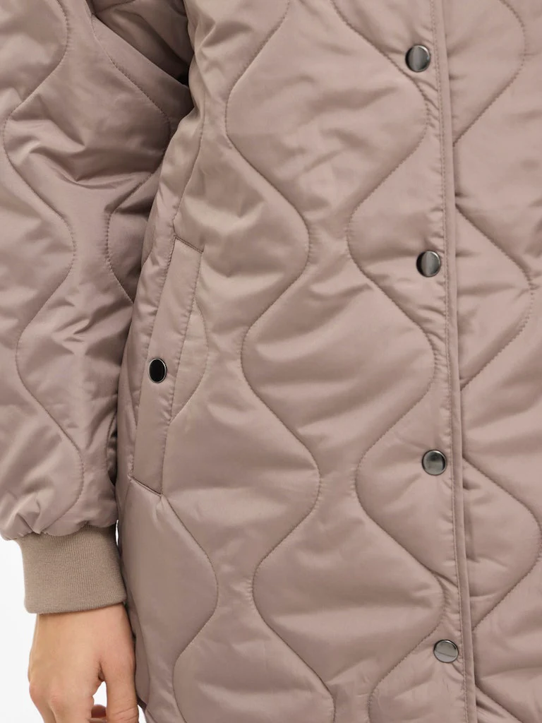 Vila naisten tikkitakki VITATE L/S QUILT JACKET - NOOS, Taupe Gray - Image 7