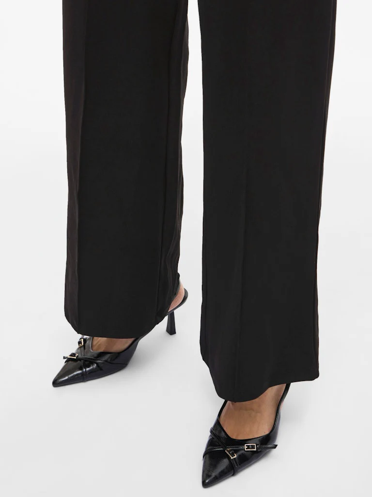 Vila naisten housut VIWINNIE CLUA HW WIDE PANTS, musta - Image 5