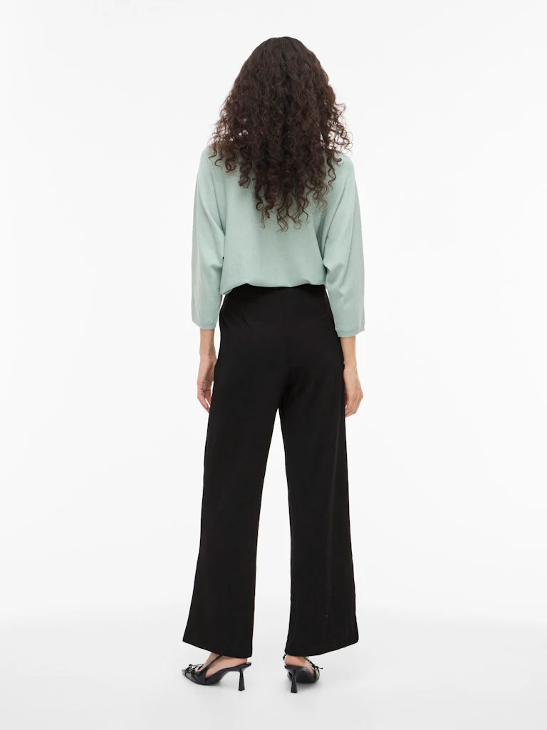 Vila naisten housut VIWINNIE CLUA HW WIDE PANTS, musta - Image 6