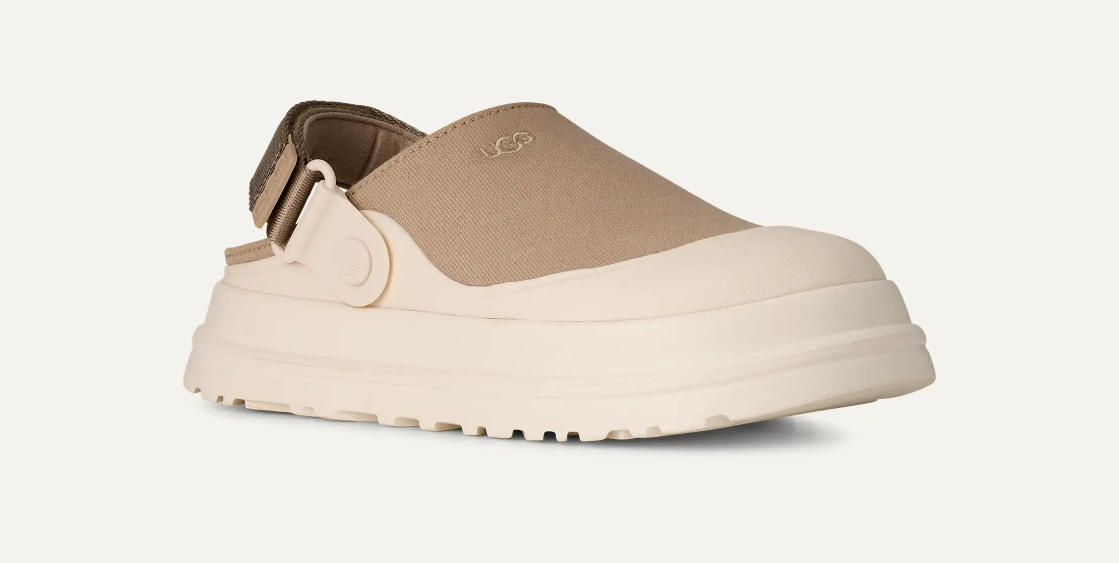 UGG naisten kengät W Goldenglow Canvas Clog, vaalea beige - Image 2