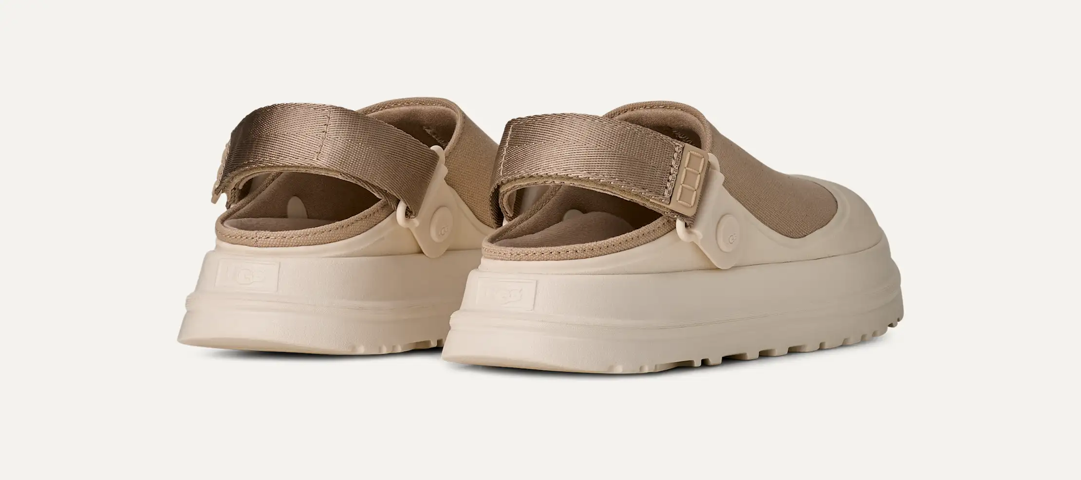 UGG naisten kengät W Goldenglow Canvas Clog, vaalea beige - Image 4