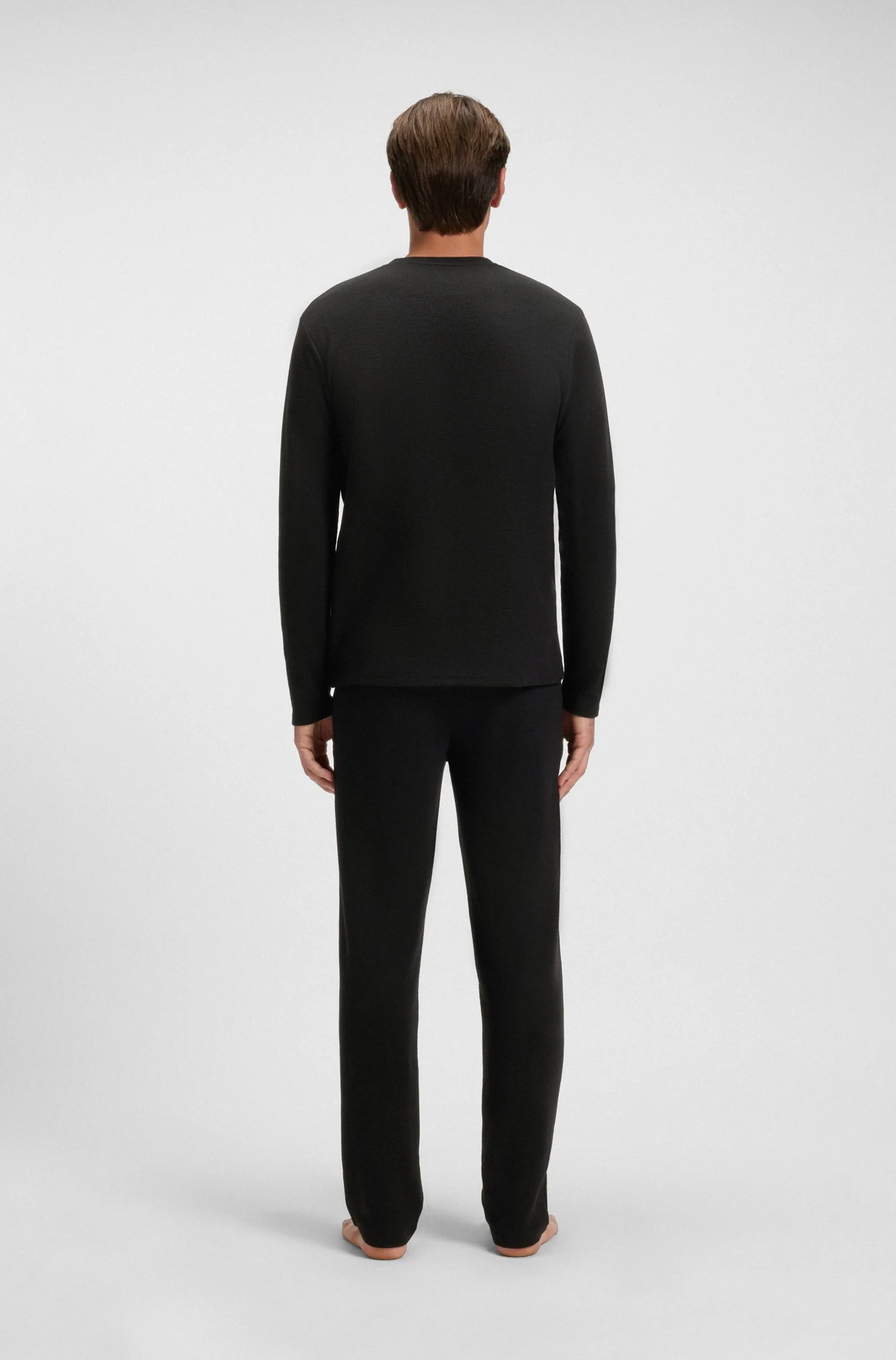Hugo Boss miesten pyjamapaita WAFFLE LS SHIRT NOS, musta - Image 2