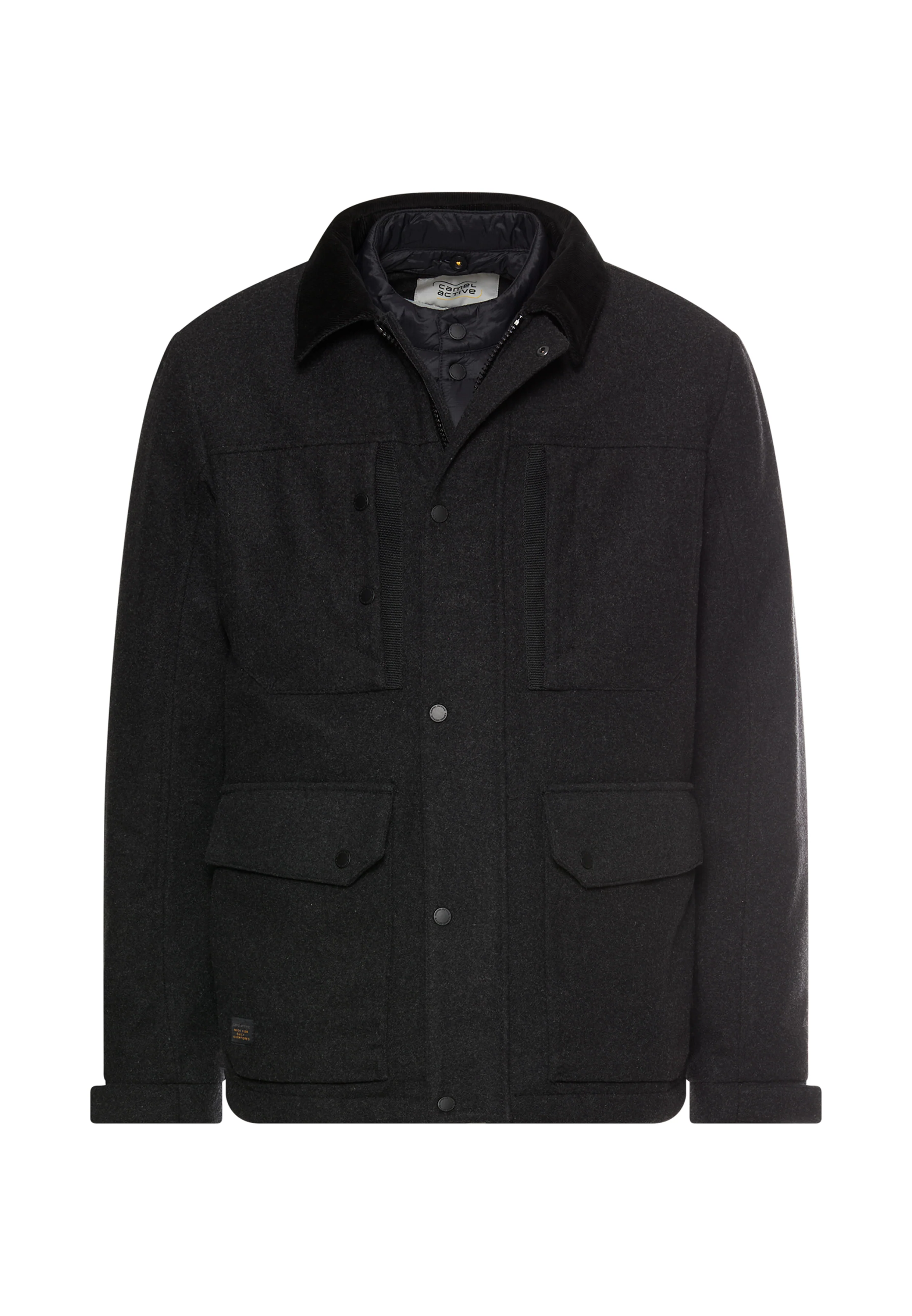 Camel Active villakangastakki Wool Jacket, tummanharmaa - Image 3