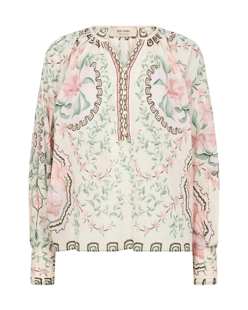 Mos Mosh naisten pusero Wylde Orchid Blouse, valkopohjainen kuosi - Image 2