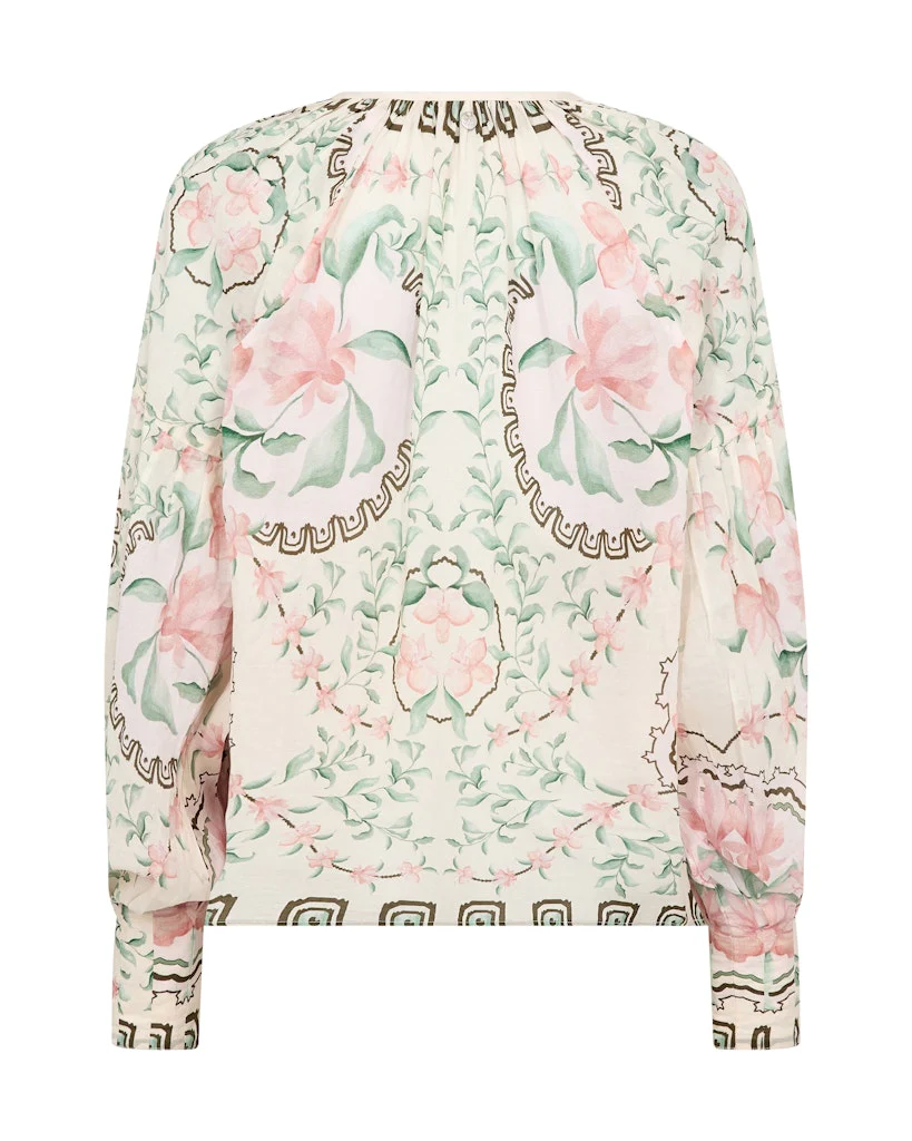 Mos Mosh naisten pusero Wylde Orchid Blouse, valkopohjainen kuosi - Image 4
