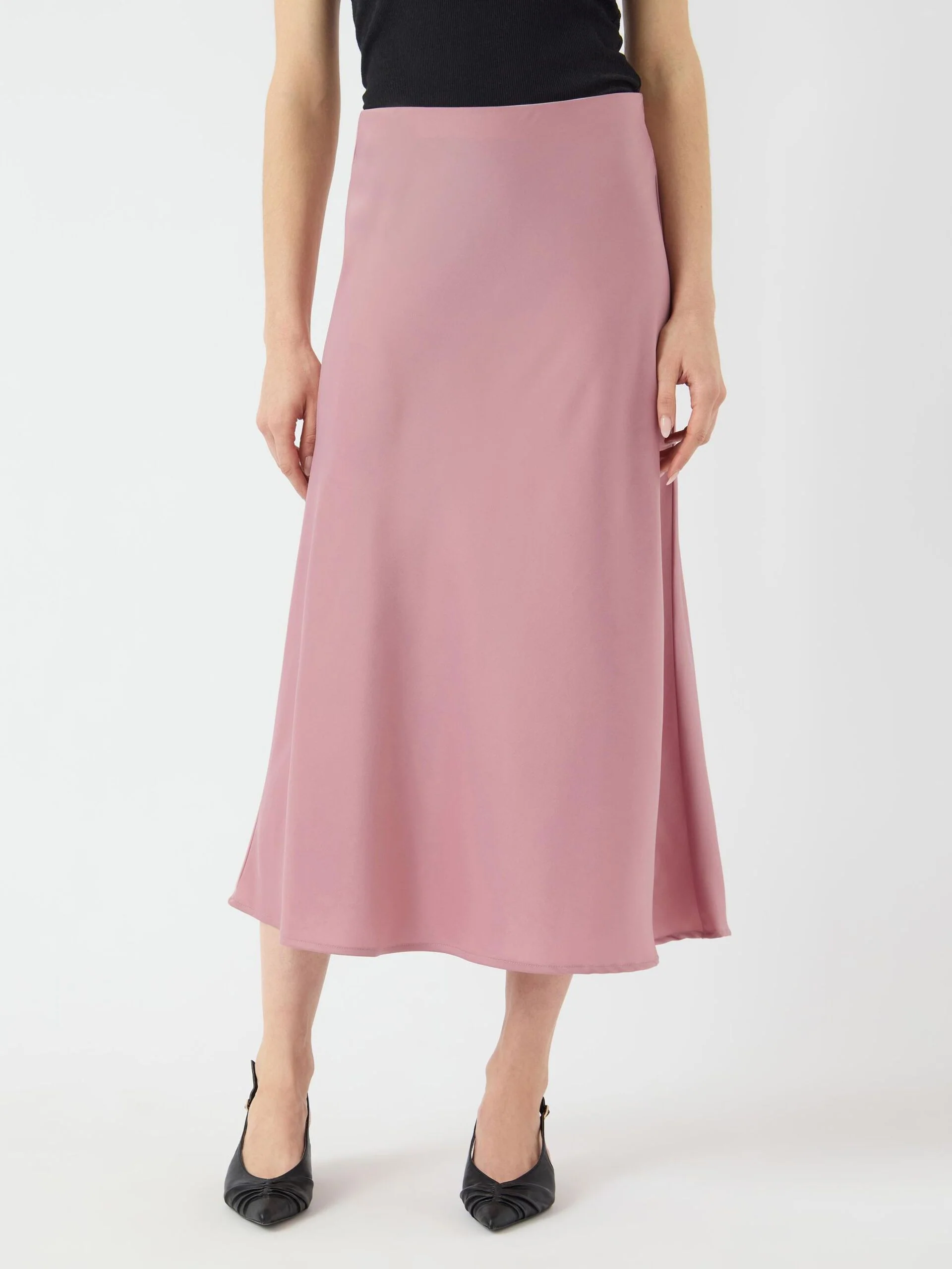 Y.A.S hame, YASPELLA HW MIDI SKIRT Vaaleanpunainen