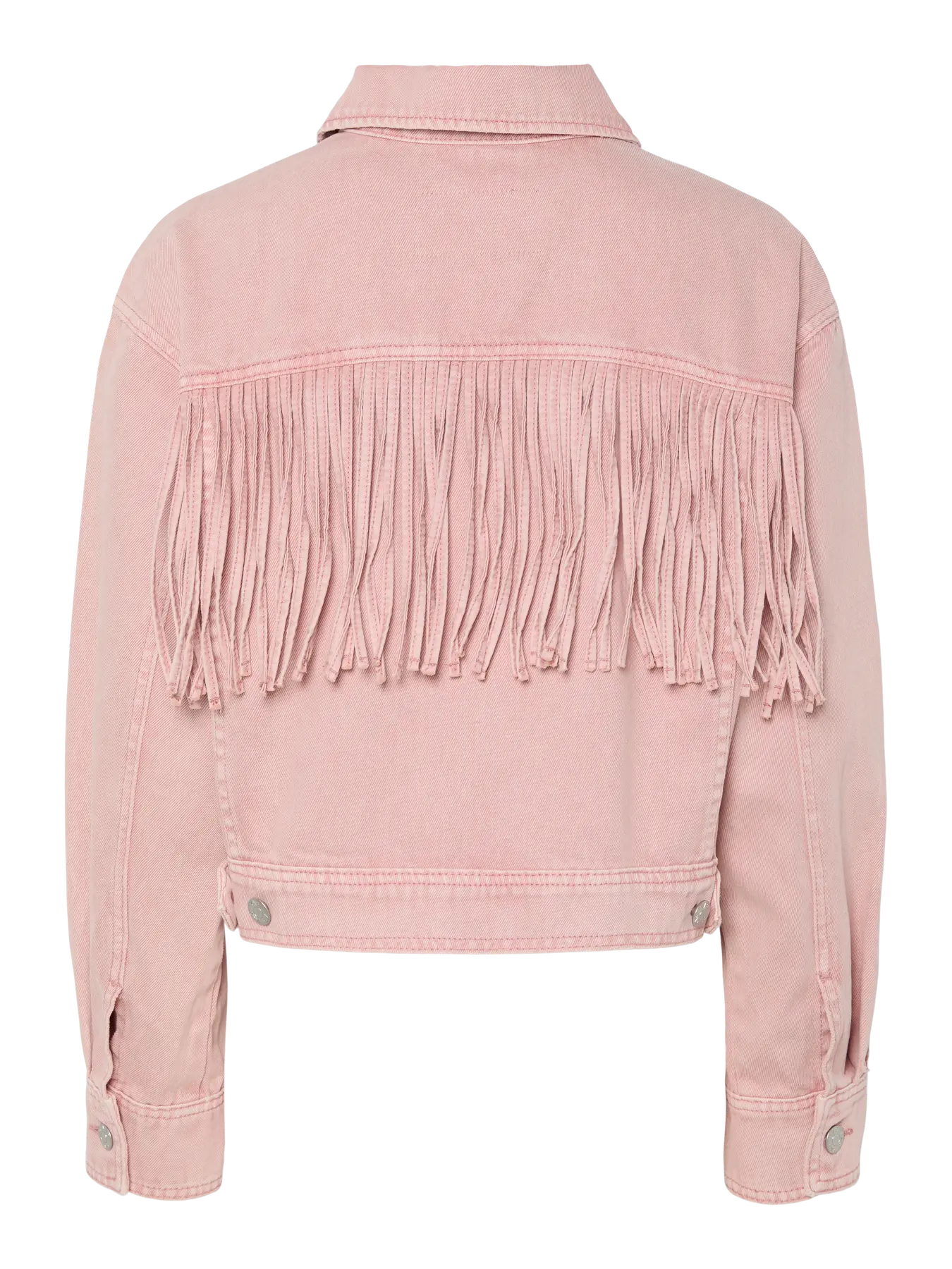 Y.A.S naisten farkkutakki, YASSUN LS CROP DENIM JACKET Vaaleanpunainen - Image 4