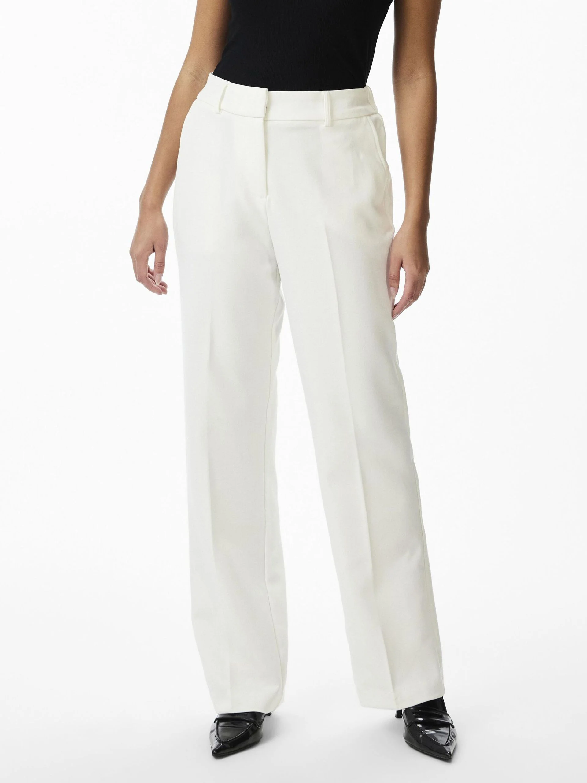 Y.A.S Naisten Housut, YASLIKKA HW PANTS Valkoinen
