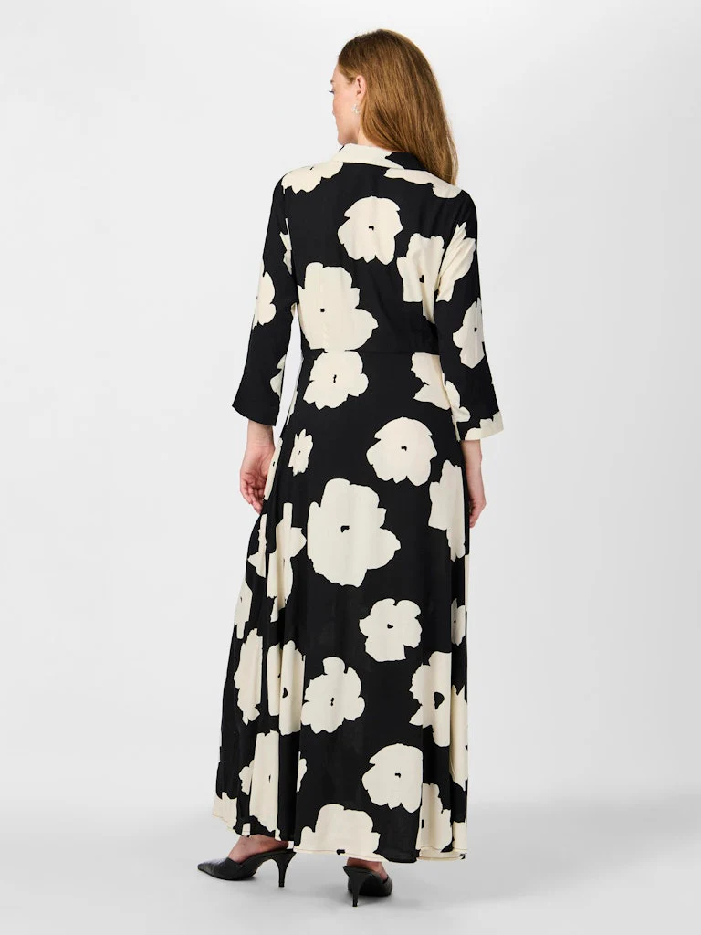 Y.A.S Naisten Maksimekko YASSAVANNA LONG SHIRT DRESS Black Mille - Image 4