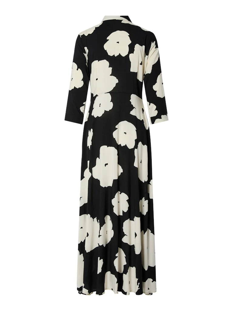Y.A.S Naisten Maksimekko YASSAVANNA LONG SHIRT DRESS Black Mille - Image 5