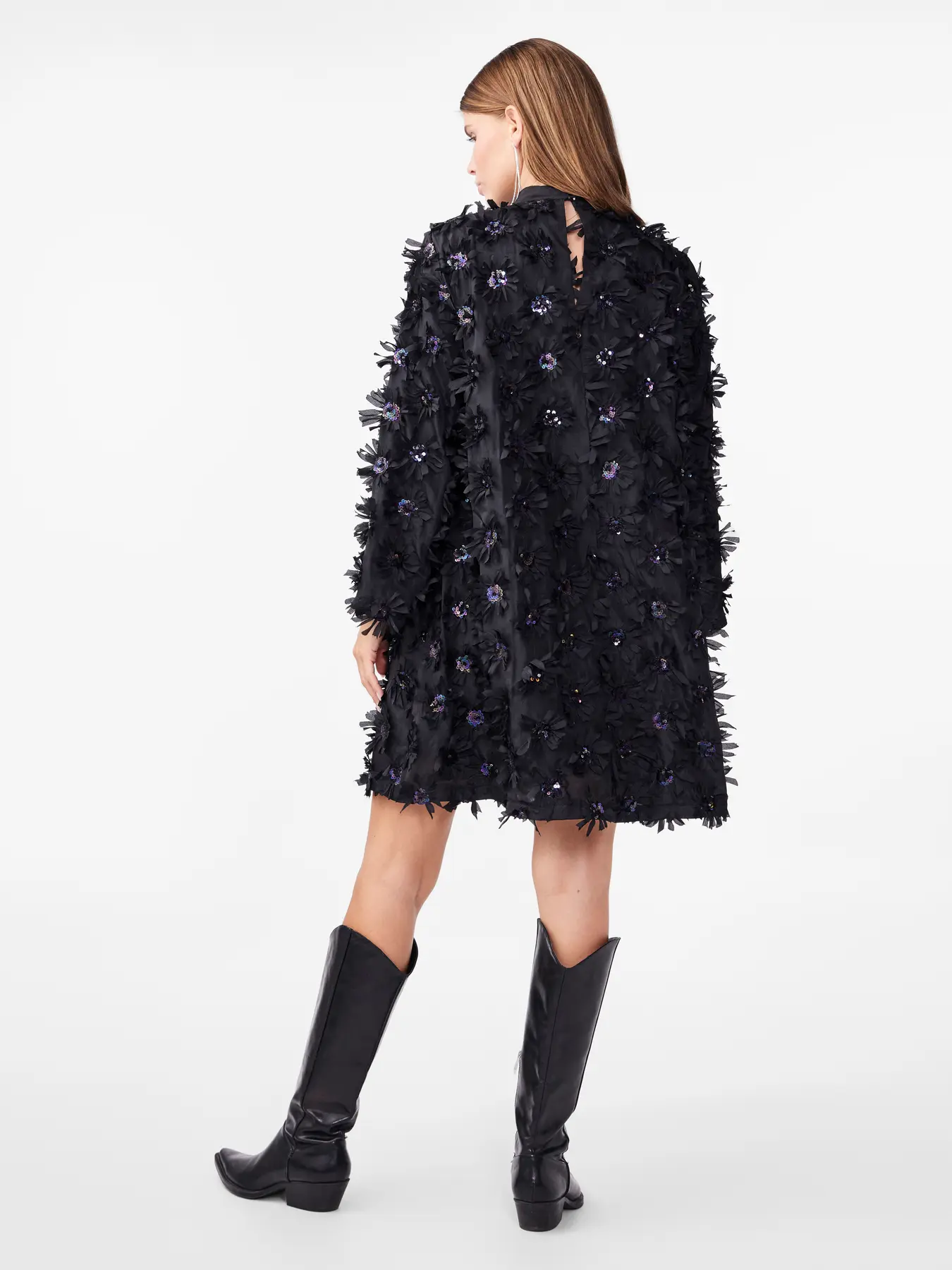 Y.A.S naisten mekko, YASABELONE 7/8 SHORT DRESS Musta - Image 4