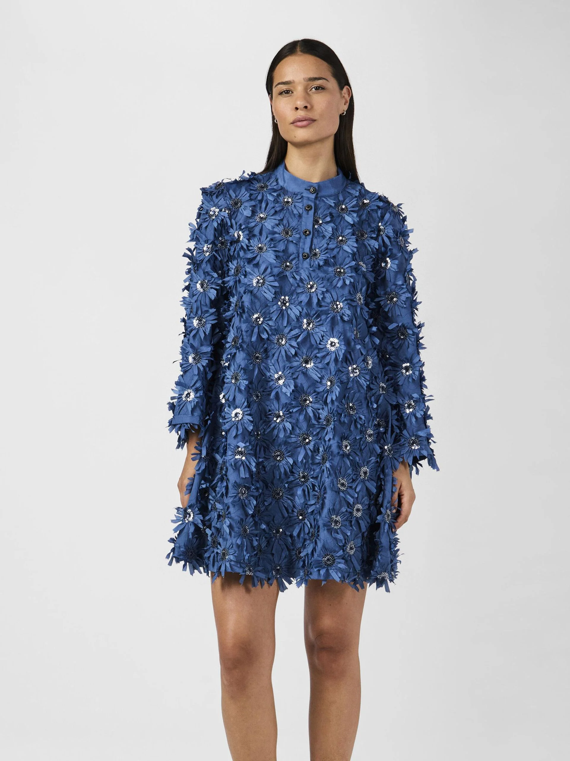Y.A.S naisten mekko, YASABELONE 7/8 SHORT DRESS Tummansininen