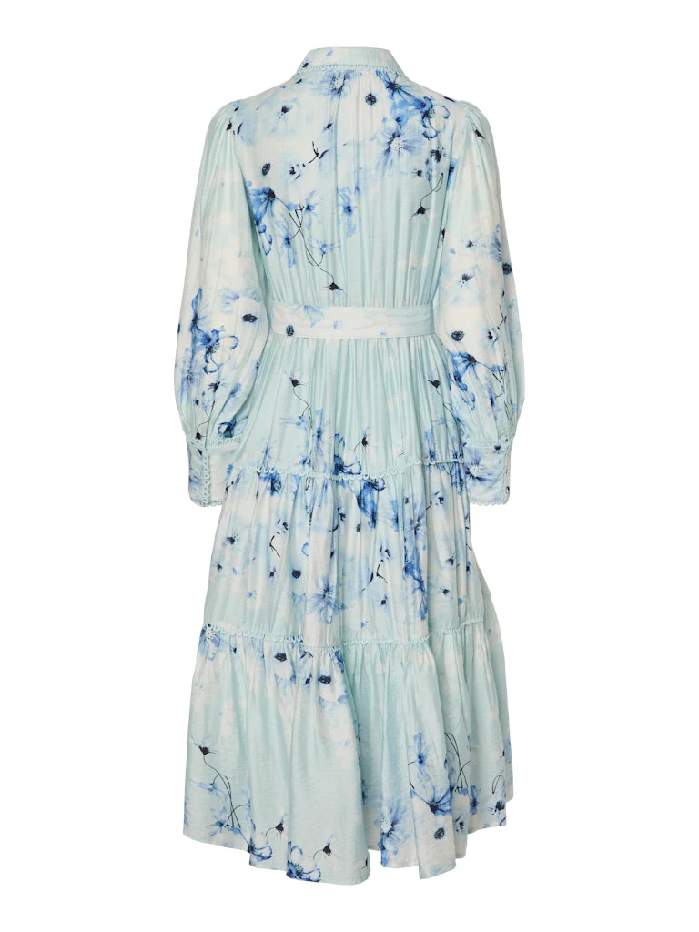 Y.A.S naisten mekko, YASBILLA LS LONG DRESS - SHOW Sininen Kuosi - Image 2