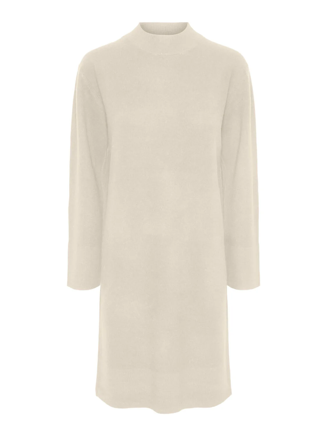 Y.A.S Naisten Mekko, YASEMILIE LS FUNNEL KNIT DRESS S. NOOS Luonnonvalkoinen
