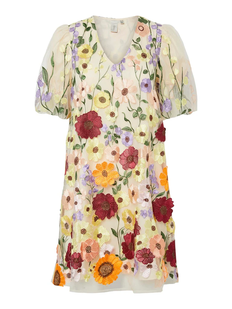 Y.A.S naisten mekko, YASFLOWERING SS DRESS NEW Keltainen Kuosi - Image 2