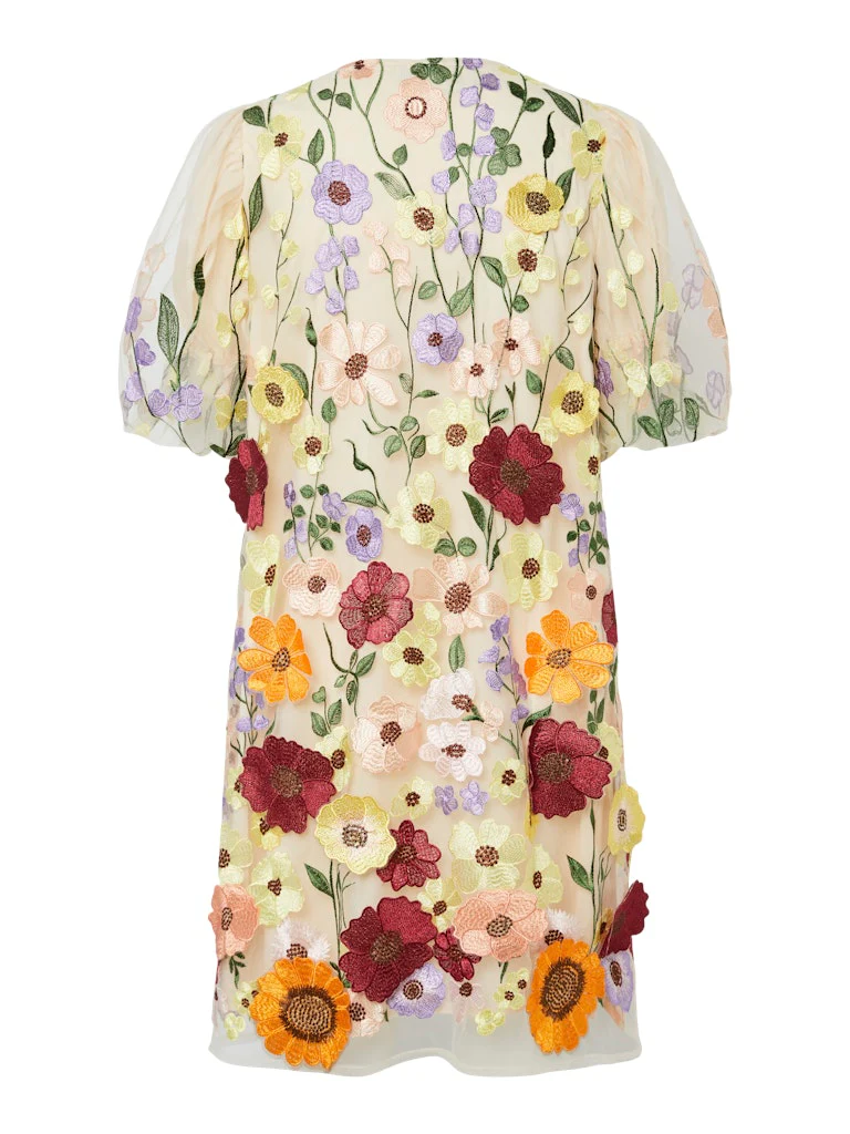 Y.A.S naisten mekko, YASFLOWERING SS DRESS NEW Keltainen Kuosi - Image 3