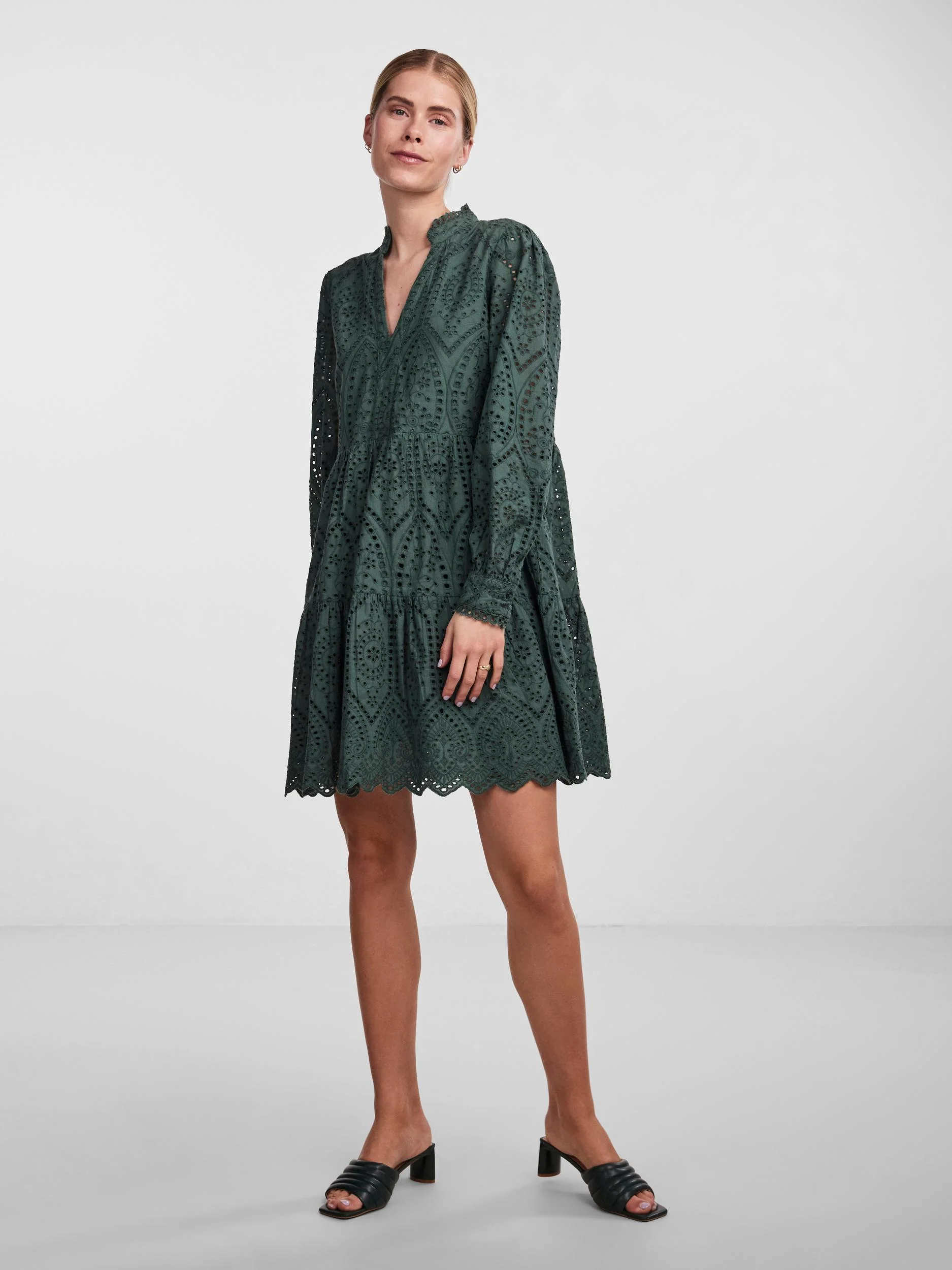 Y.A.S Naisten Mekko YASHOLI LS DRESS S Khaki