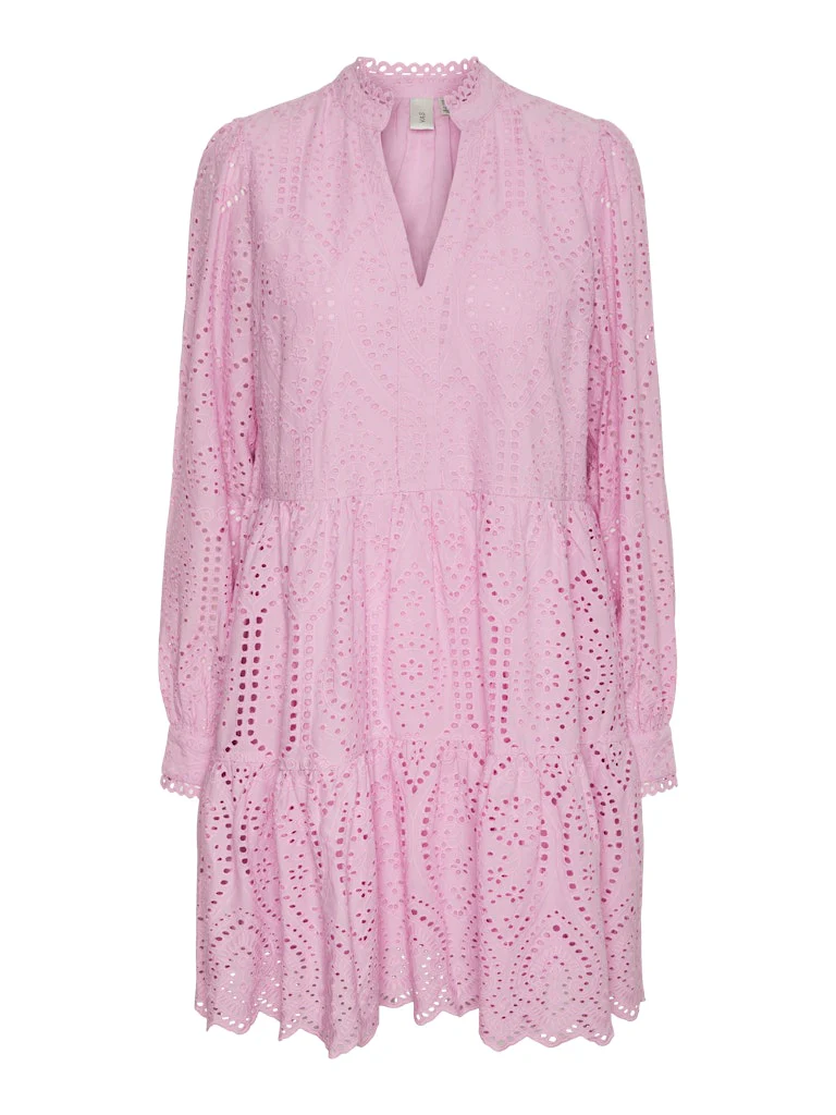 Y.A.S Naisten Mekko YASHOLI LS DRESS S Vaaleanpunainen