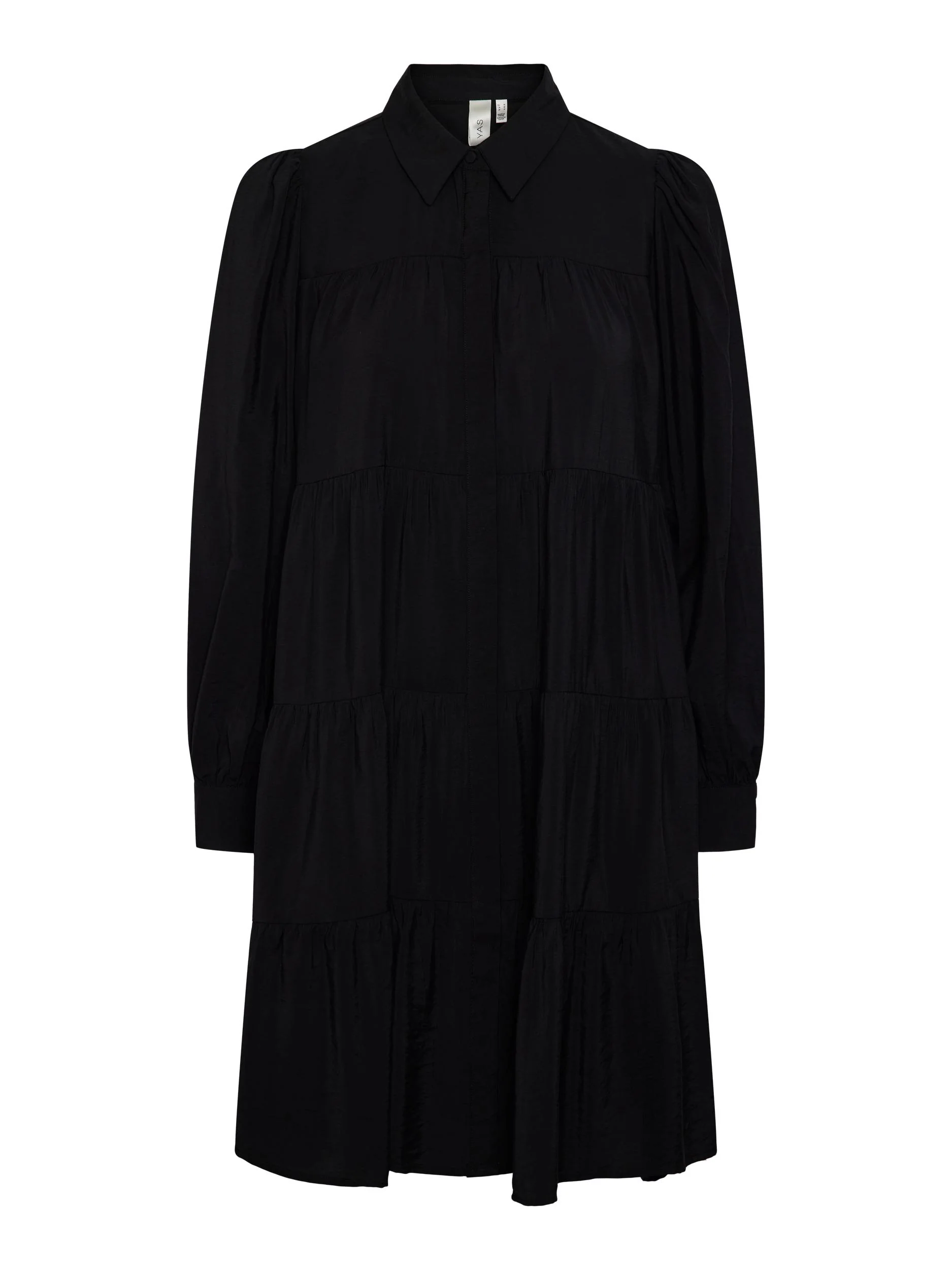 Y.A.S Naisten Mekko, YASPALA LS SHIRT DRESS Musta - Image 3