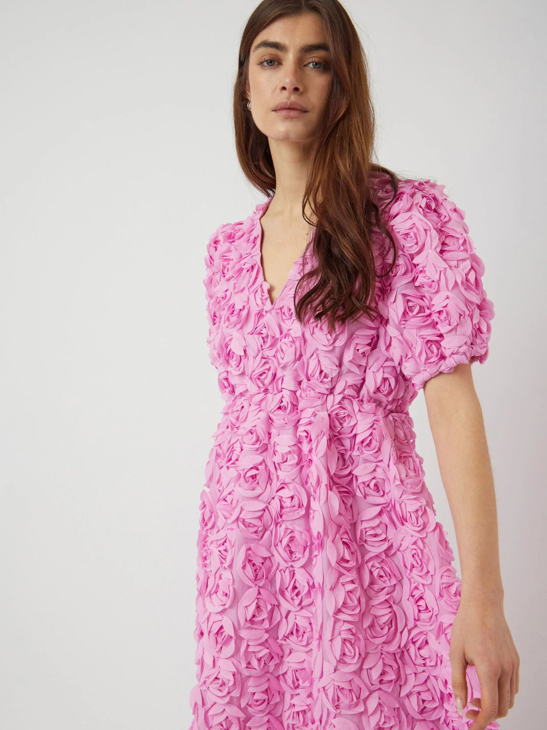 Y.A.S naisten mekko, YASROSIVA 2/4 MIDI DRESS S Vaaleanpunainen - Image 5