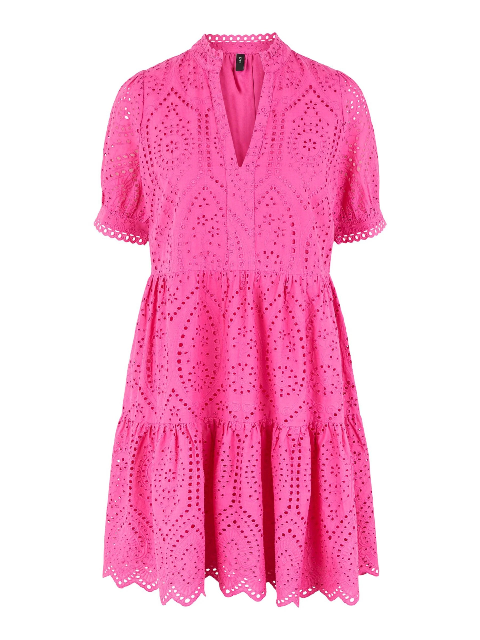 Y.A.S Naisten Minimekko YASHOLI SS DRESS Fuksianpunainen - Image 3