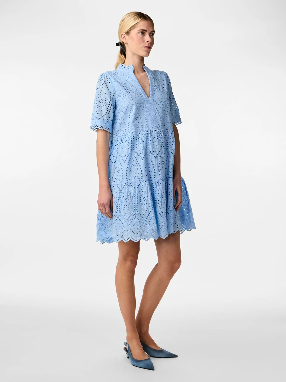 Y.A.S Naisten Minimekko YASHOLI SS DRESS Keskisininen - Image 3