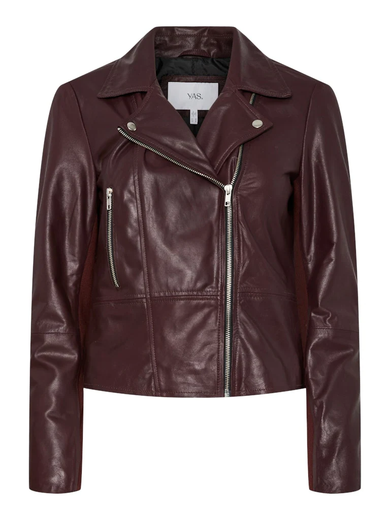 Y.A.S naisten nahkatakki, YASSOPHIE LEATHER JACKET Port Royale - Image 2