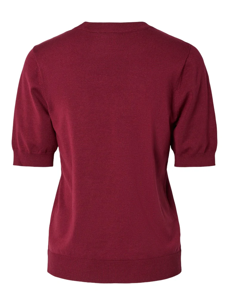 Y.A.S naisten neule, YASLENA SS KNIT PULLOVER S. Tibetan Red - Image 4