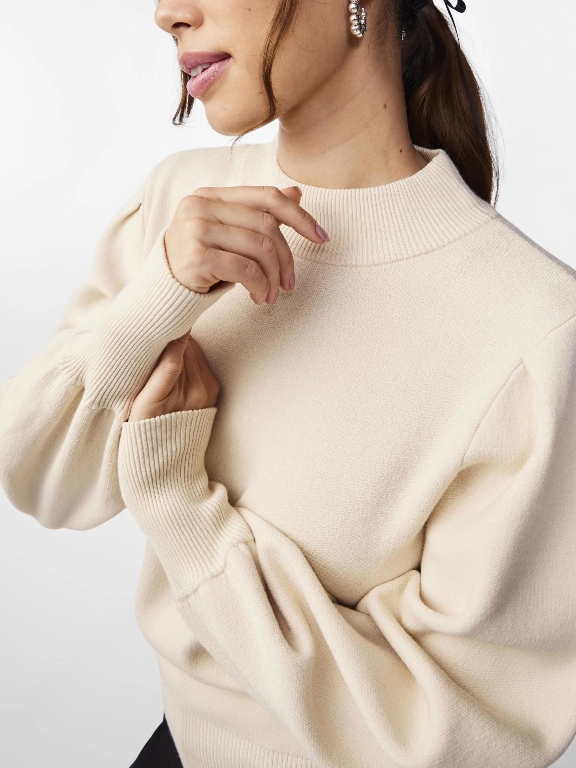 Y.A.S Naisten Neulepusero, YASFONNY LS KNIT PULLOVER S. NOOS Luonnonvalkoinen - Image 5
