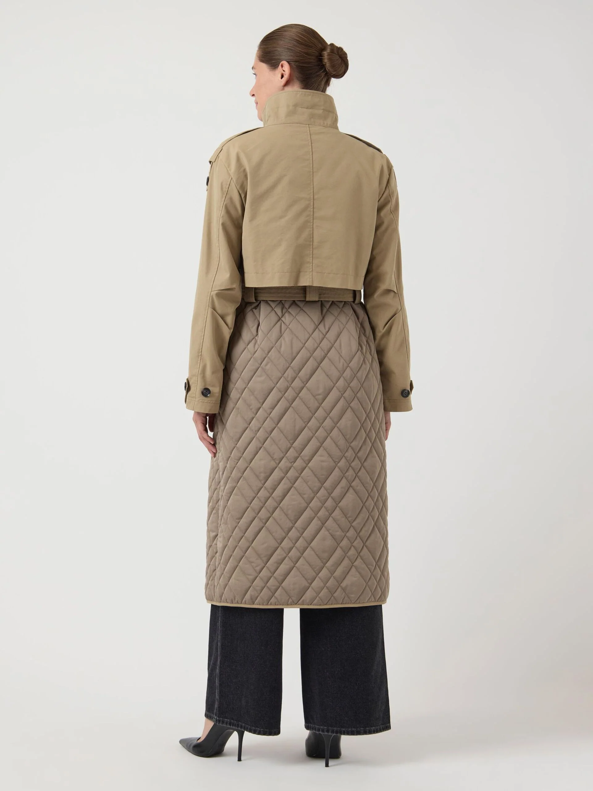 Y.A.S naisten takki, YASPRIXO LS COAT Sepia Tint - Image 3