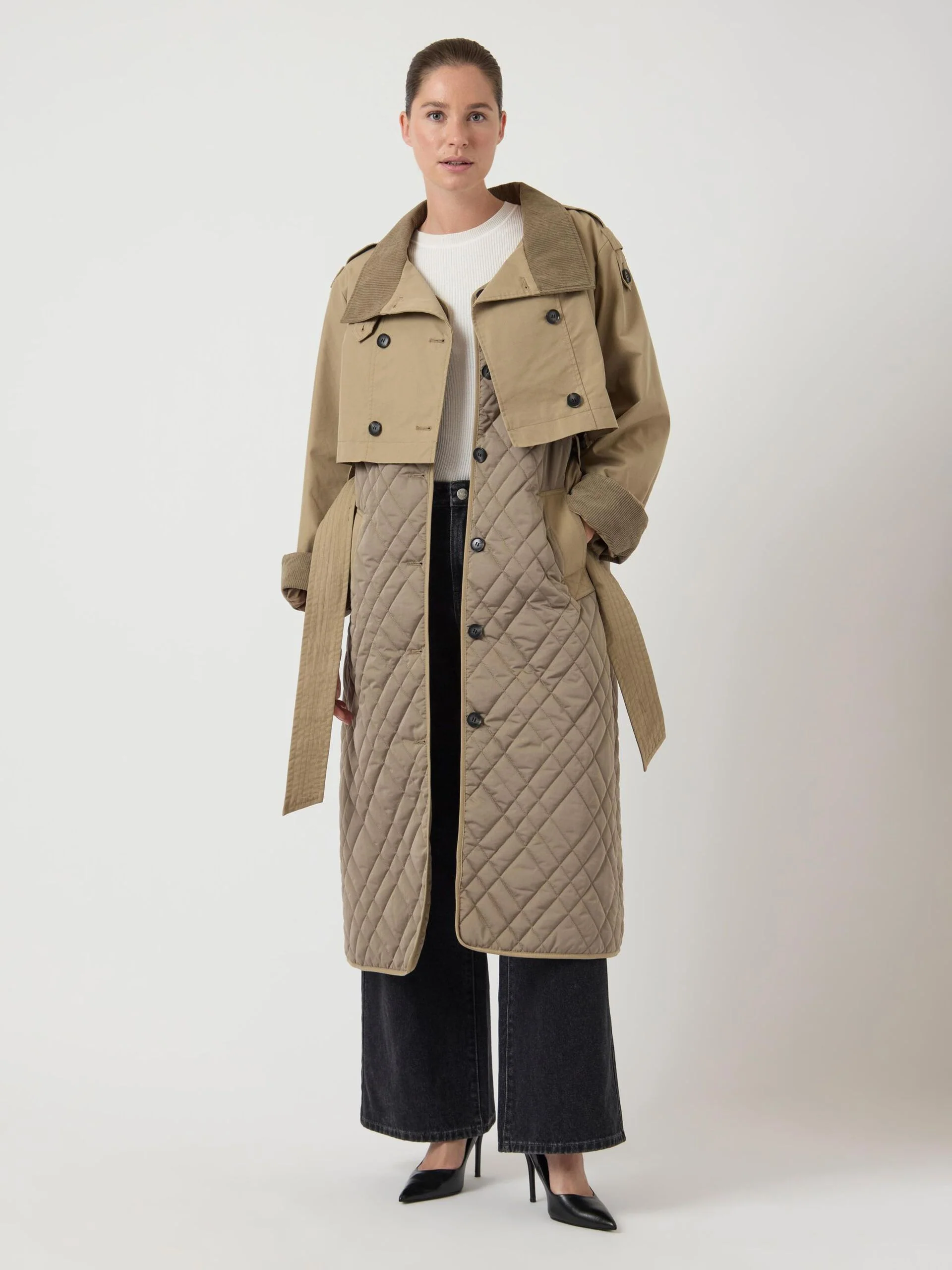 Y.A.S naisten takki, YASPRIXO LS COAT Sepia Tint - Image 4