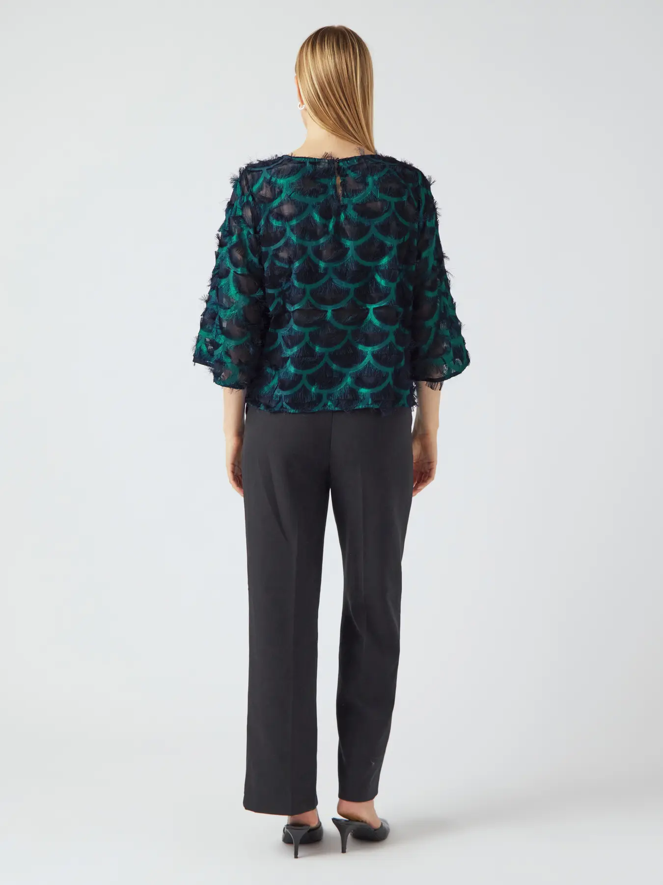 Y.A.S naisten toppi, YASPAZILLA 3/4 TOP Navy Blazer - Image 2