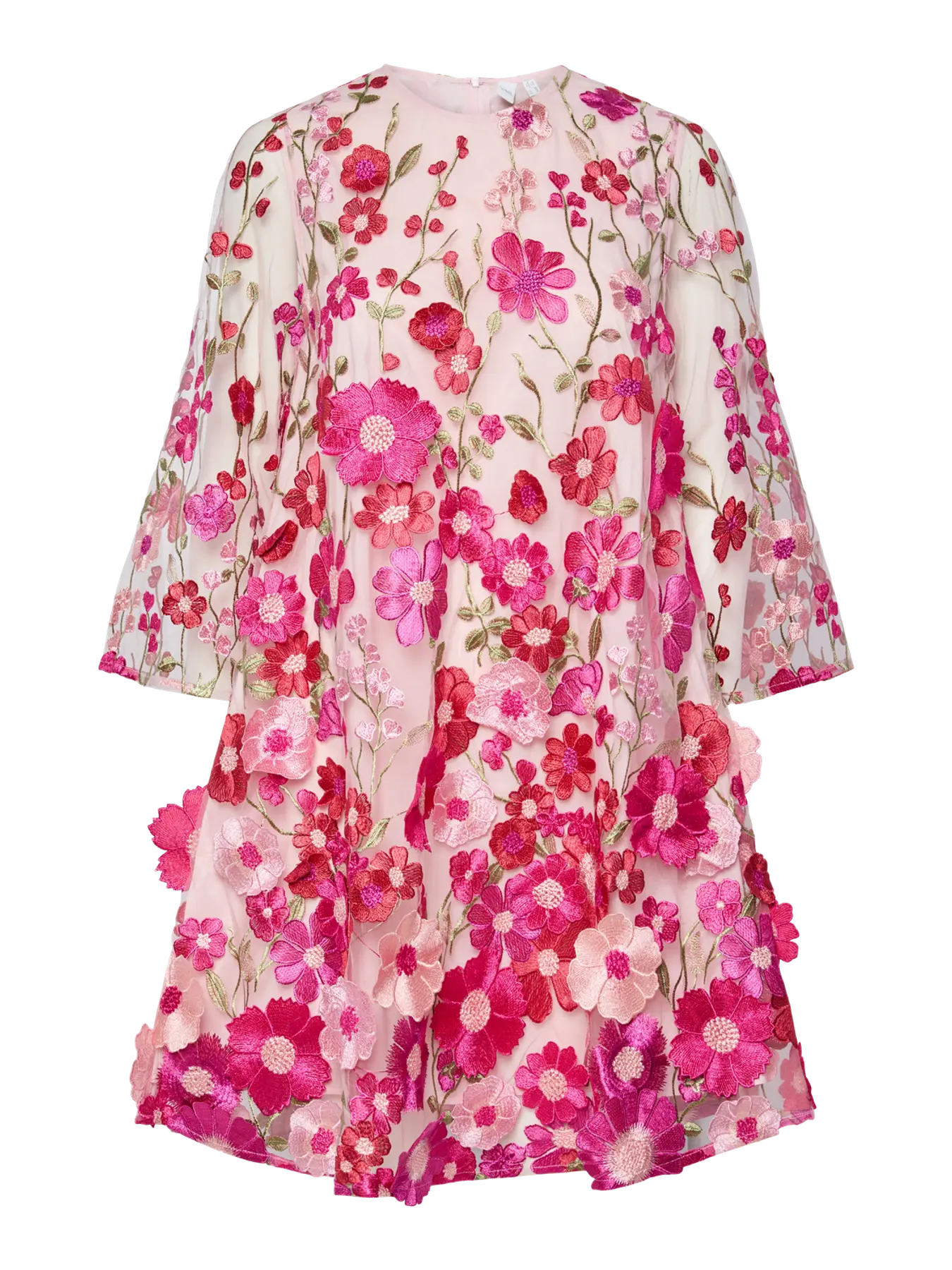 Y.A.S mekko YASFlowering 3/4 Dress, pinkki kuosi - Image 2