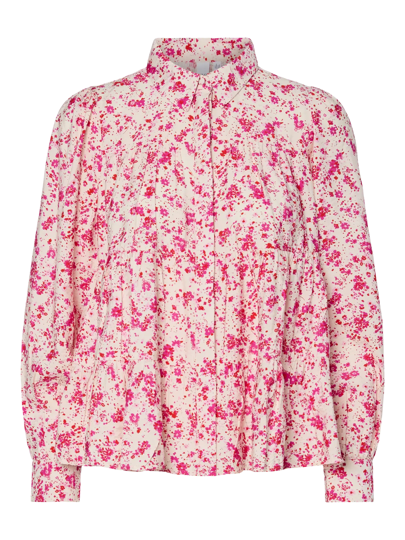 Y.A.S naisten paitapusero YASPALA LS Shirt, pinkki kuosi - Image 3
