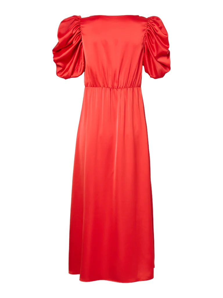 Y.A.S Naisten Mekko Yaspella 2/4 Long Dress S. Fiery Red, satiini - Image 2