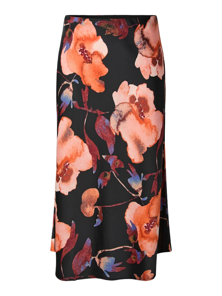 Y.A.S naisten hame YASPELLA HW MIDI SKIRT S. NOOS, Black Pilana - Image 2